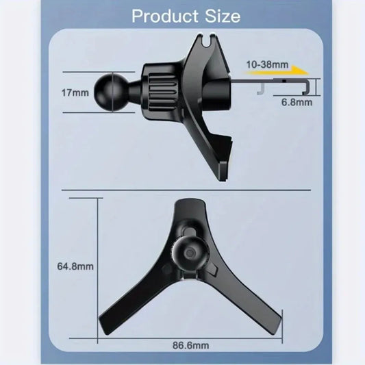 Clip para Rejilla de Ventilación con Rótula 17 mm para Soporte de Celular de Auto