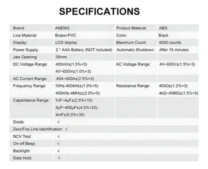 Multímetro Digital Profesional True RMS ST181 – DC/AC