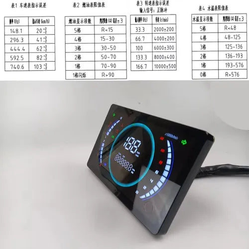 Tablero Velocímetro Digital LED Universal para Motocicleta
