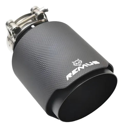 Cola de Tubo de Escape Universal Acero Inoxidable + Fibra de Carbono