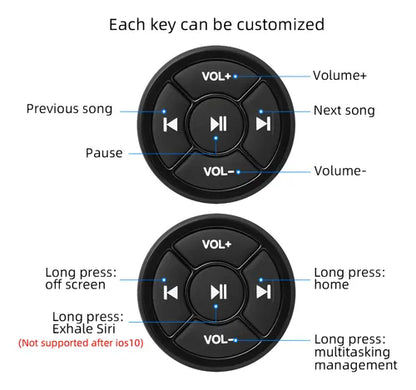 Botón Bluetooth Multimedia Para Volante Auto/Moto