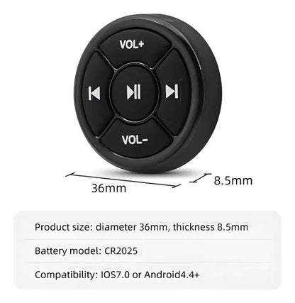 Botón Bluetooth Multimedia Para Volante Auto/Moto