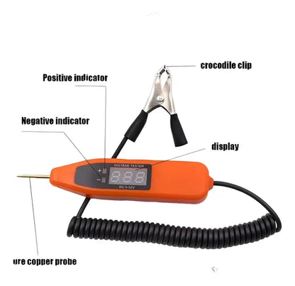Probador Eléctrico Automotriz KINGBOLEN Tipo Pluma 5-32V Digital
