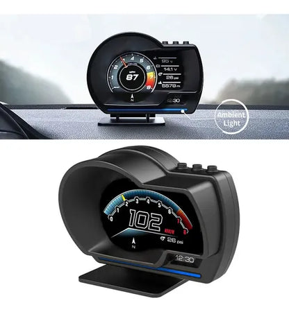Pantalla HUD Digital OBD2 + GPS - Velocidad, RPM y Alarmas