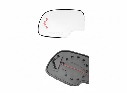 CRISTAL DE ESPEJO RETROVISOR LATERAL DERECHO PARA CHEVROLET – GRAN ANGULAR CON CALEFACCIÓN (PASAJERO)