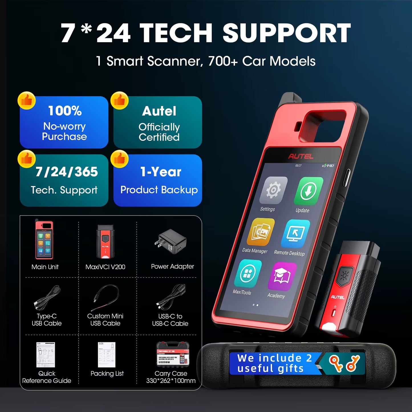AUTEL KM100E – Programador de Llaves + Escáner Automotriz Profesional (OBD + IMMO)
