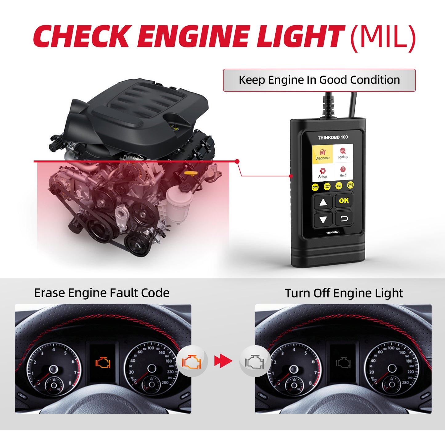 Escáner Obd2 Thinkcar Thinkobd 100 Con Cable