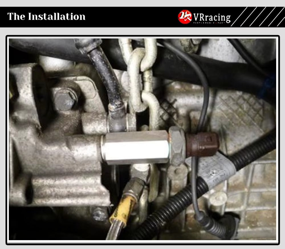 Adaptador T de Presión de Aceite 1/8 BSPT a 1/8 NPT – Acero Inoxidable