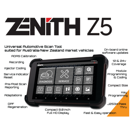 G-SCAN ZENITH Z5 – Escáner Automotriz Profesional Autos y Camiones 12V/24V