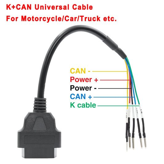 Cable Conector OBD2 para Motocicletas – Varias Marcas y Pines