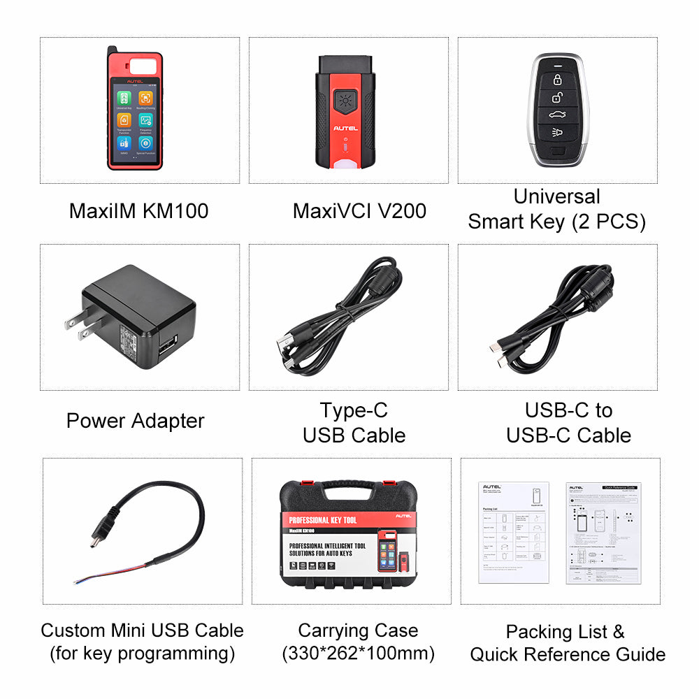 AUTEL KM100E – Programador de Llaves + Escáner Automotriz Profesional (OBD + IMMO)