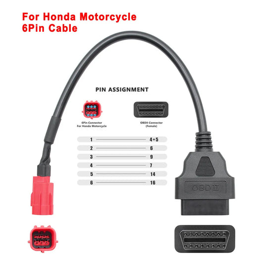 Cable Conector OBD2 para Motocicletas – Varias Marcas y Pines