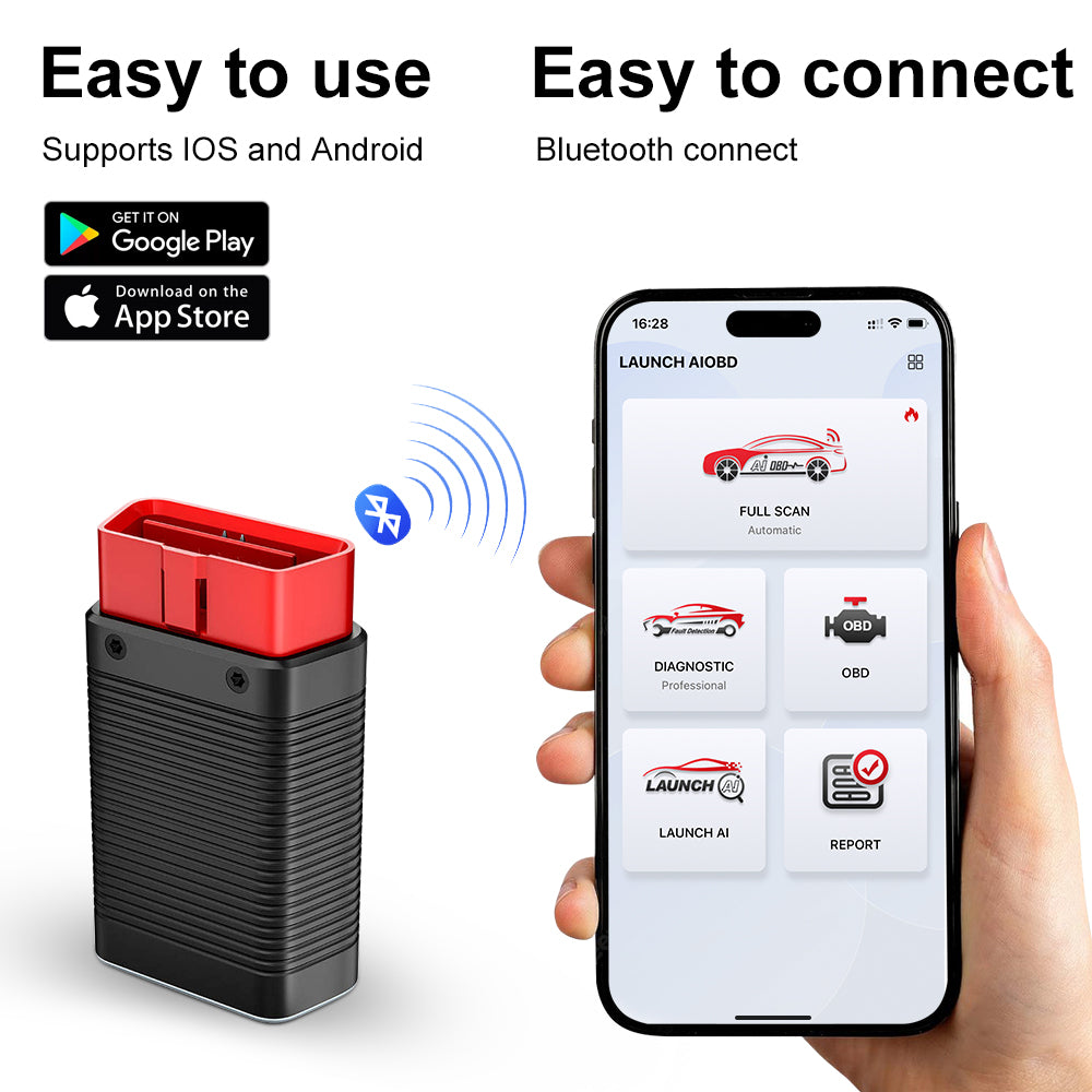 Escáner LAUNCH AIOBD Bluetooth OBD2 App iOS Android