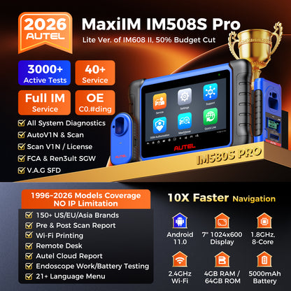 Escáner Automotriz AUTEL IM508S PRO + XP400 PRO Programador de Llaves