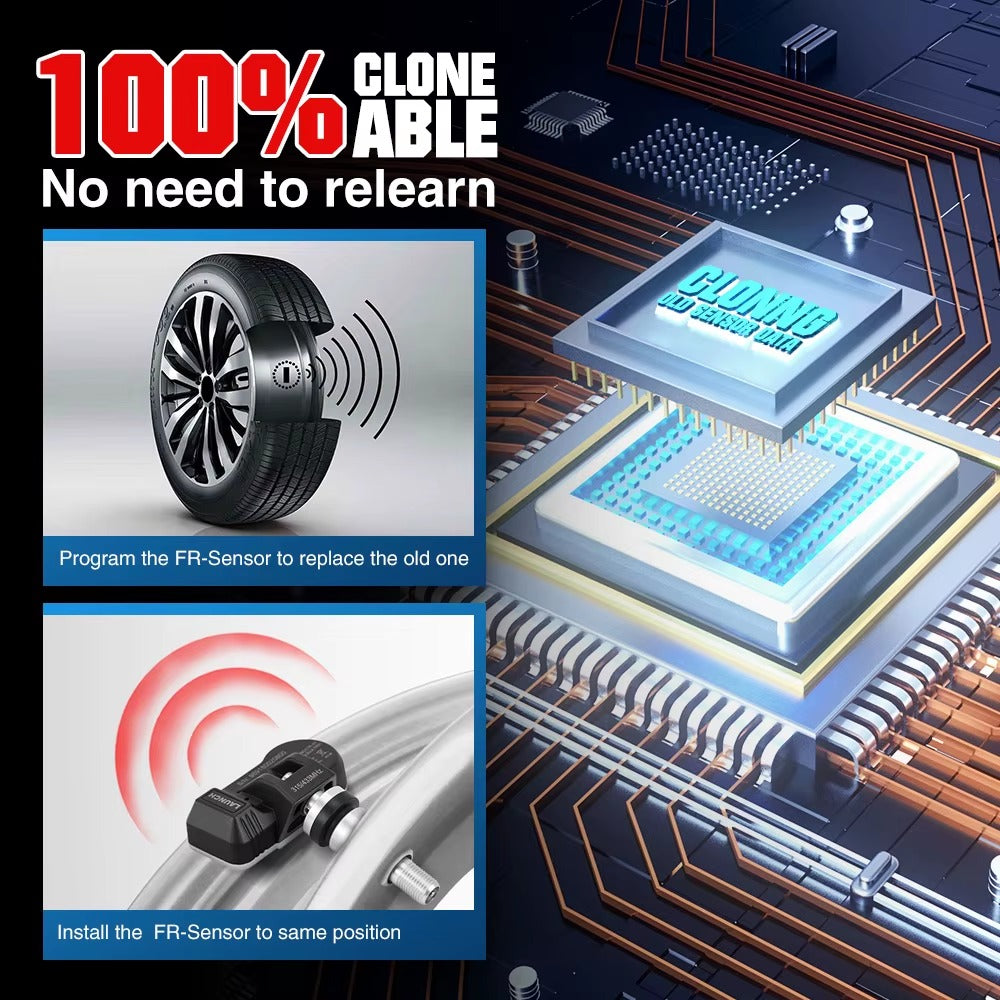 SENSOR TPMS LAUNCH LTR-05 RF 2 en 1 | Válvula de ALUMINIO (Metal) Profesional