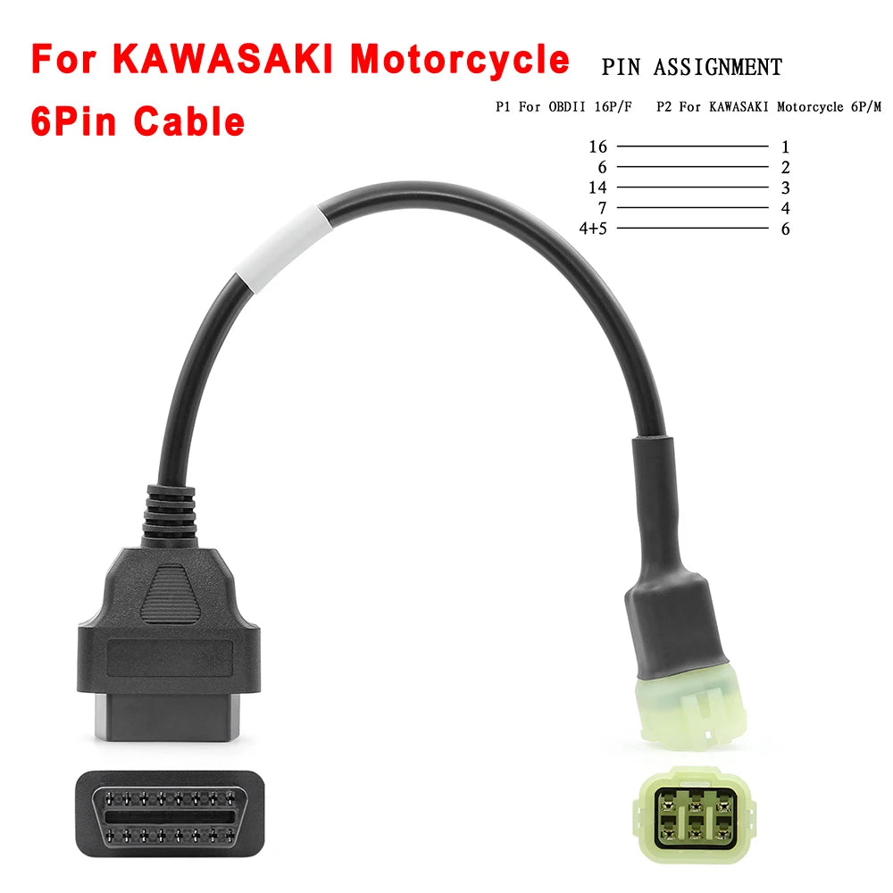 Cable Conector OBD2 para Motocicletas – Varias Marcas y Pines