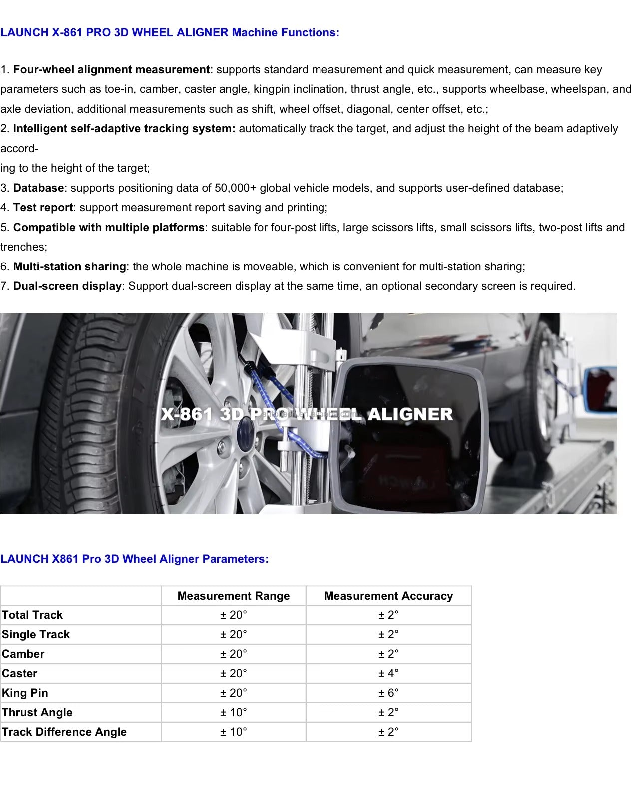 LAUNCH X-861 PRO – Alineadora 3D Profesional de Ruedas (4 Ruedas)