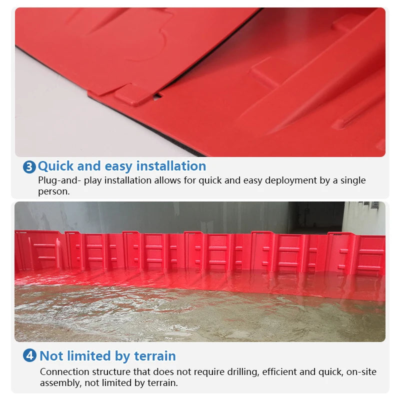 Barrera contra inundaciones modular en L
