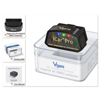 Escáner Vgate iCar Pro BT4.0 ELM327 OBD2 iOS Android