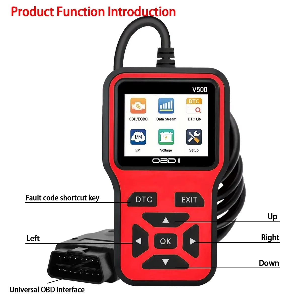Escáner OBD2 Lector de Códigos de Falla Motor CAN/EOBD