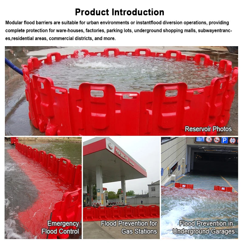 Barrera contra inundaciones modular en L