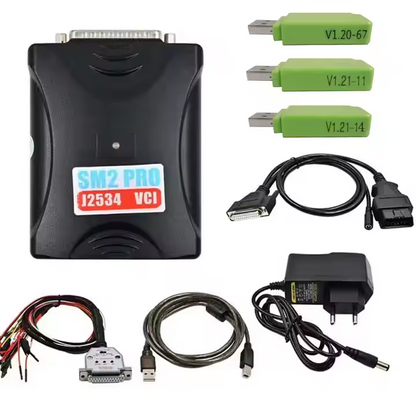 Programador ECU SM2 Pro J2534 VCI Kit Completo con 3 Dongles