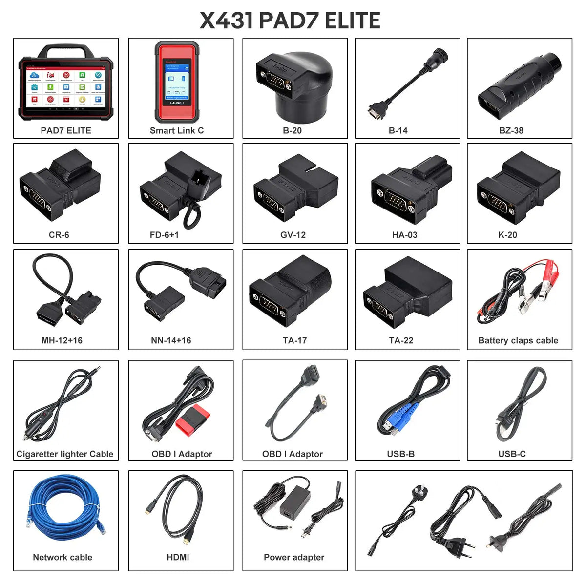 X431 PAD VII Elite accesorios