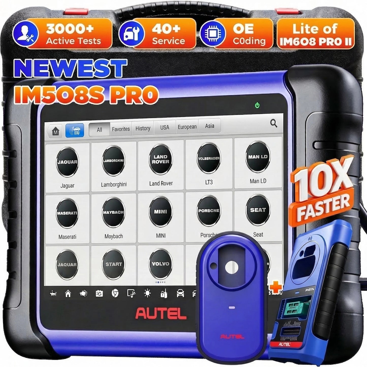 Escáner Automotriz AUTEL IM508S PRO + XP400 PRO Programador de Llaves