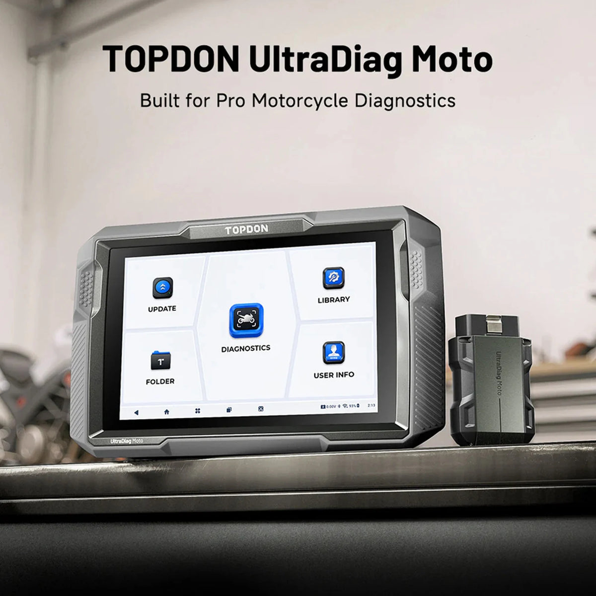 TOPDON UltraDiag Moto en uso