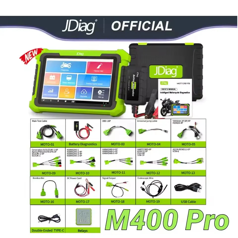 JDiag M400 Pro kit con adaptadores