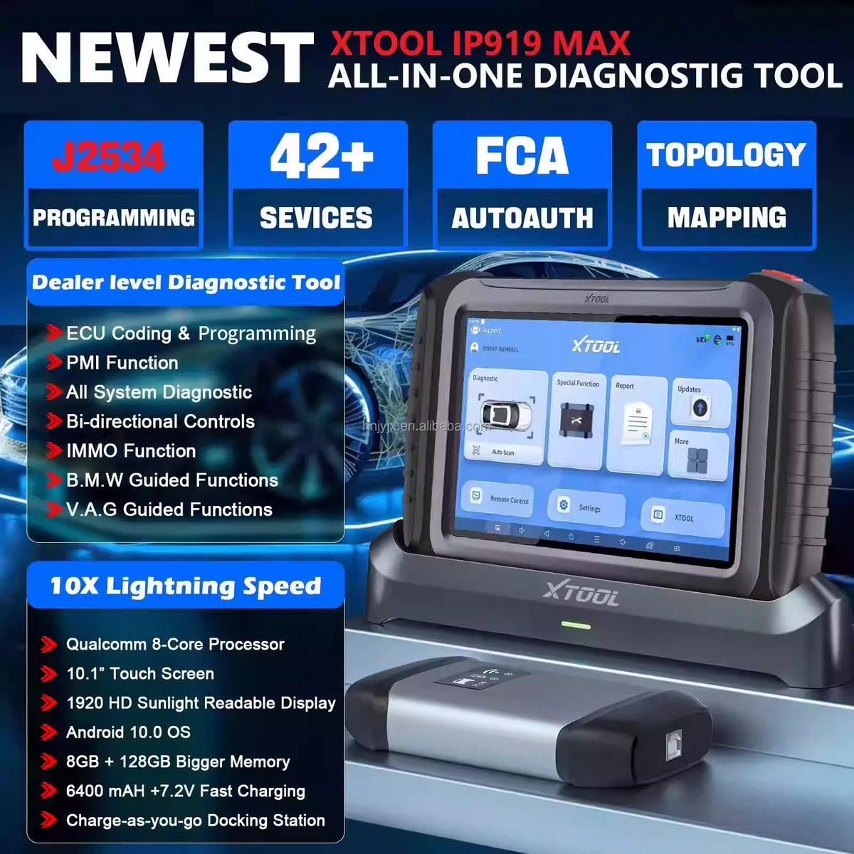 XTOOL IP919 MAX funciones