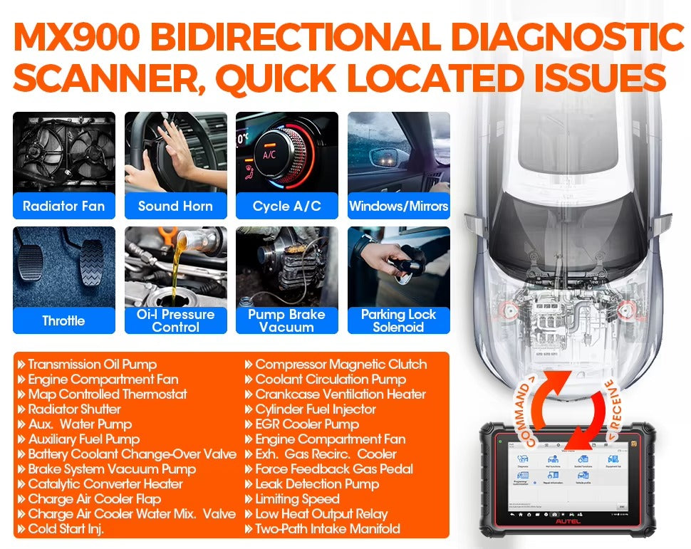 AUTEL MAXICOM MK900 – Escáner Automotriz Profesional Bidireccional