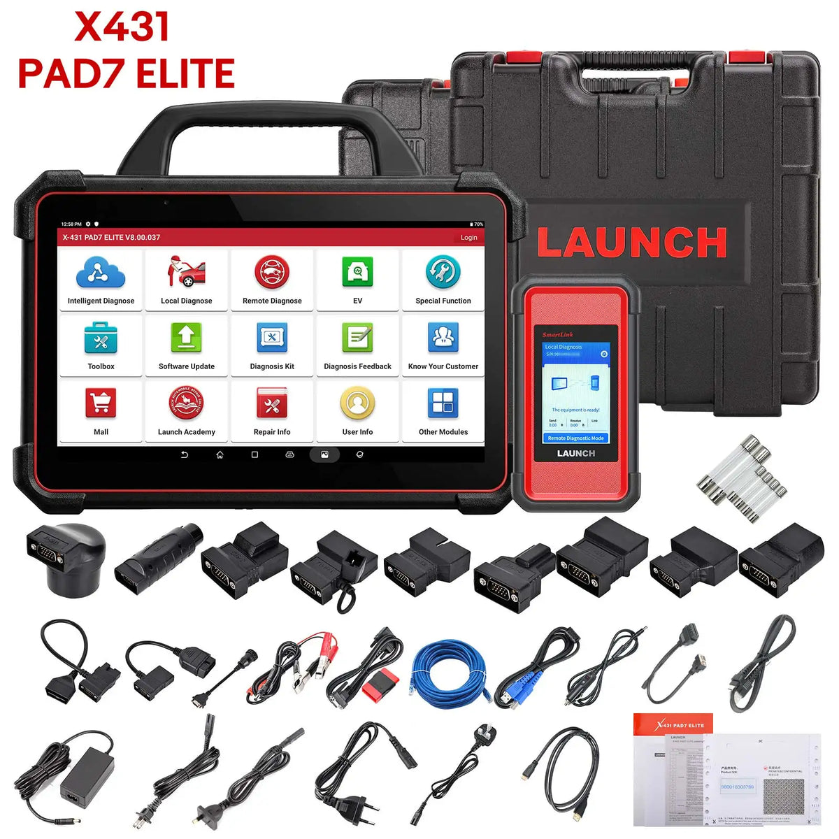 X431 PAD VII Elite kit