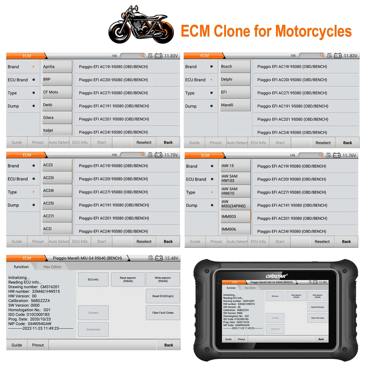 OBDSTAR DC706 motos
