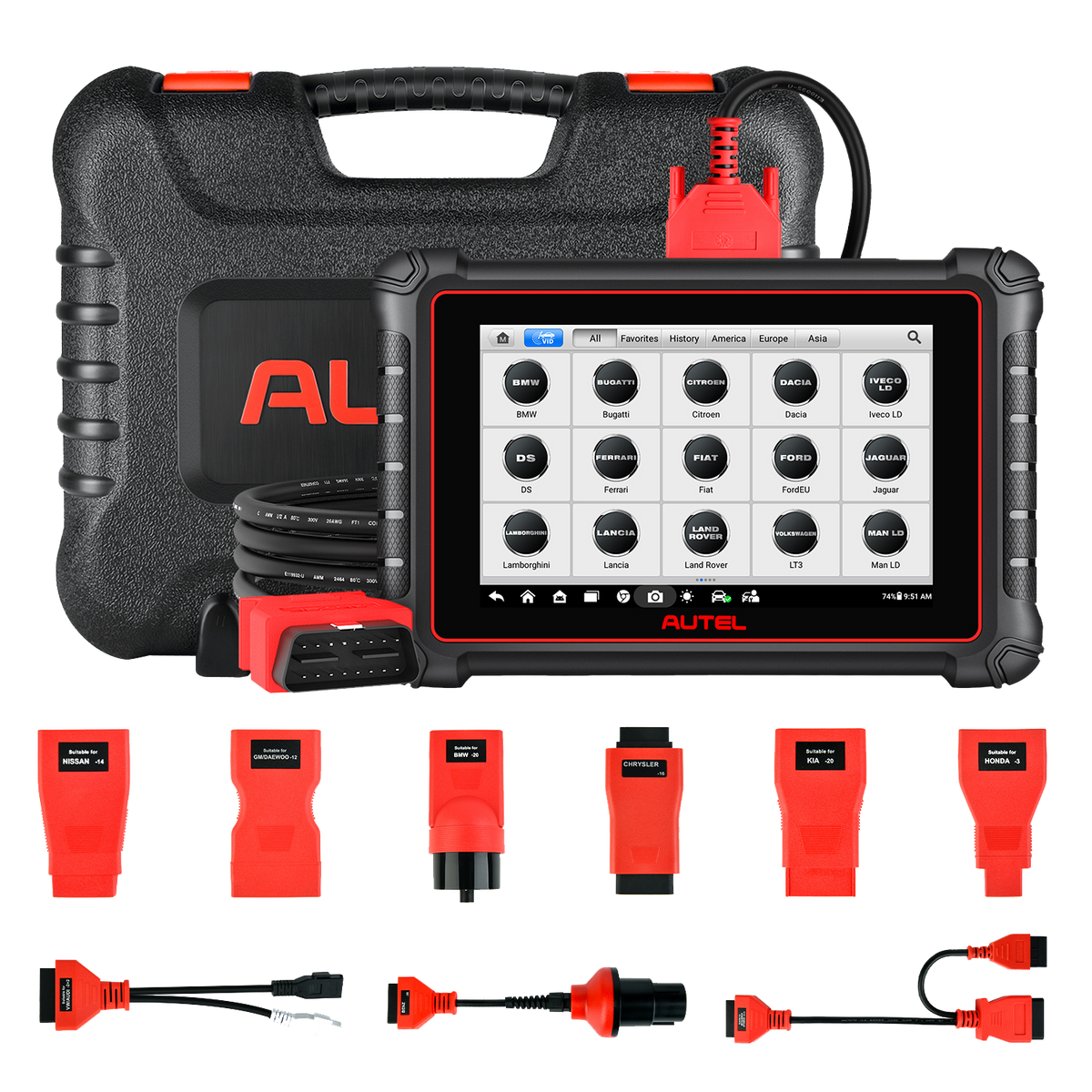 Autel MaxiPRO MP900E Kit - Vista principal con maletin