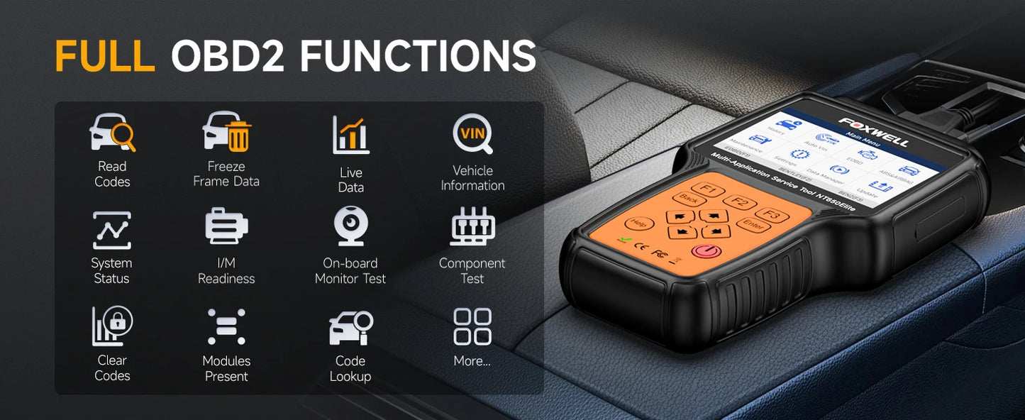 Escáner Automotriz Profesional con 26 Servicios de Mantenimiento-Foxwell NT650 Elite OBD2