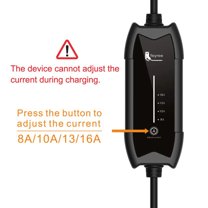 Cargador Portátil para Auto Eléctrico Feyree Tipo 2 16A 3.5 kW 220V Monofásico
