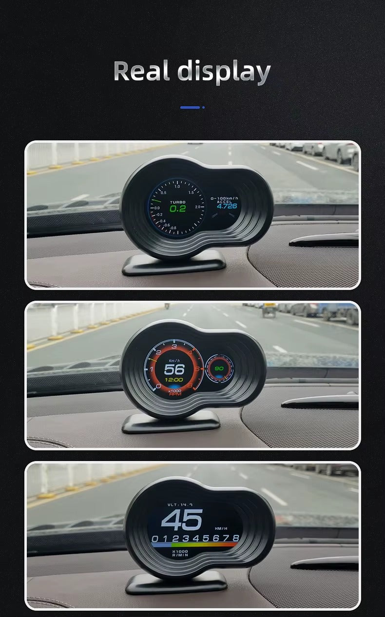 Medidor Digital Inteligente OBD2 HUD P12 – Velocidad, Diagnóstico y Computador de Viaje