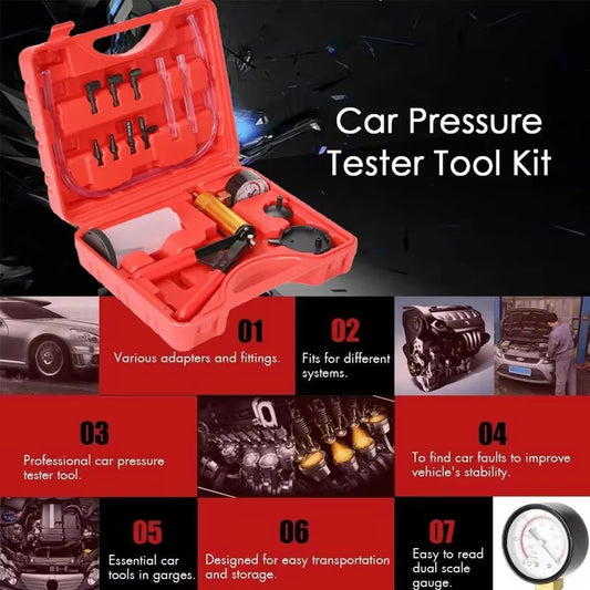 Kit Purgador de Frenos + Bomba de Vacío 2 en 1 Con Manómetro