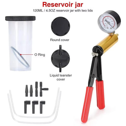 Kit Purgador de Frenos + Bomba de Vacío 2 en 1 Con Manómetro