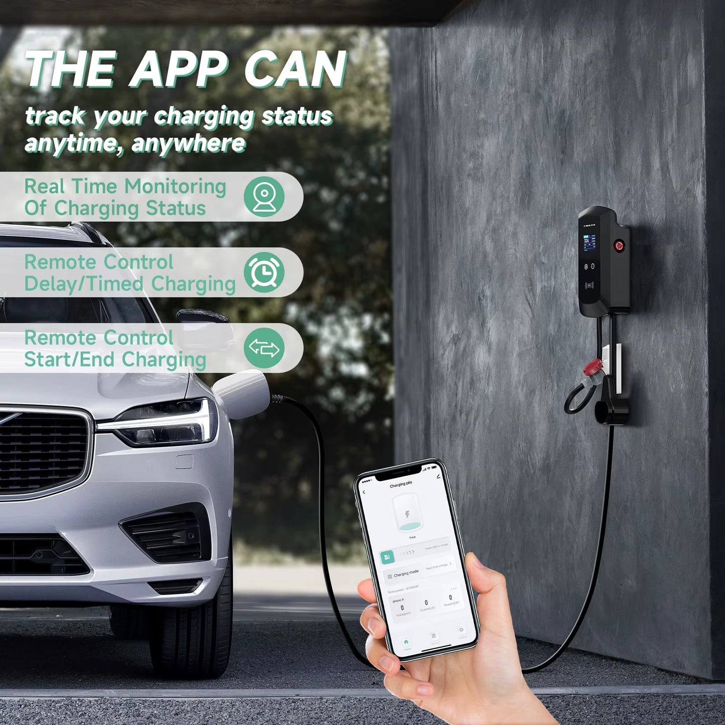 Wallbox AFYEEV 22 kW Trifásico Estación de Carga EV Tipo 2 con App Tuya