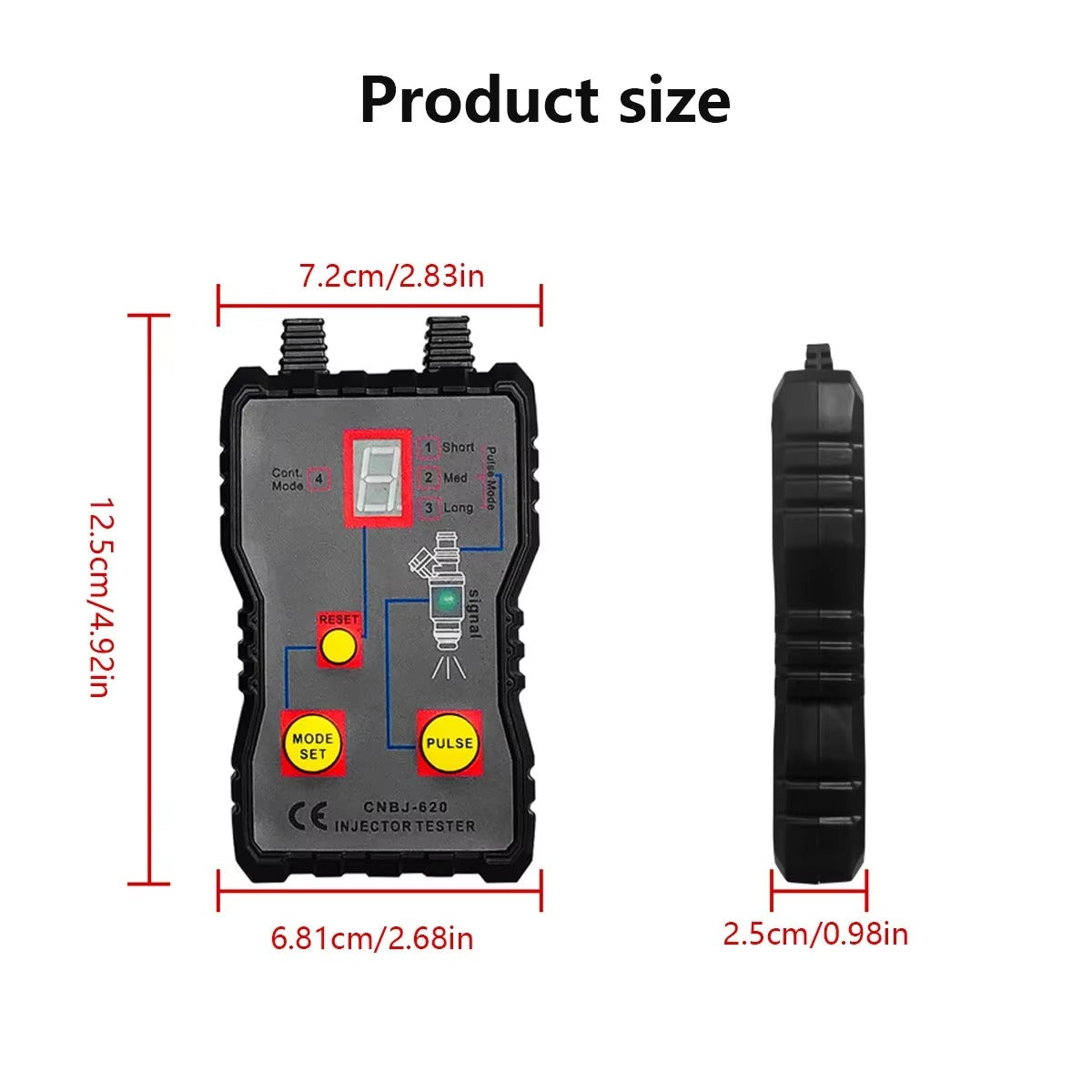 Probador de Inyectores CNBJ-620 Tester Automotriz 4 Modos Pulso 12V