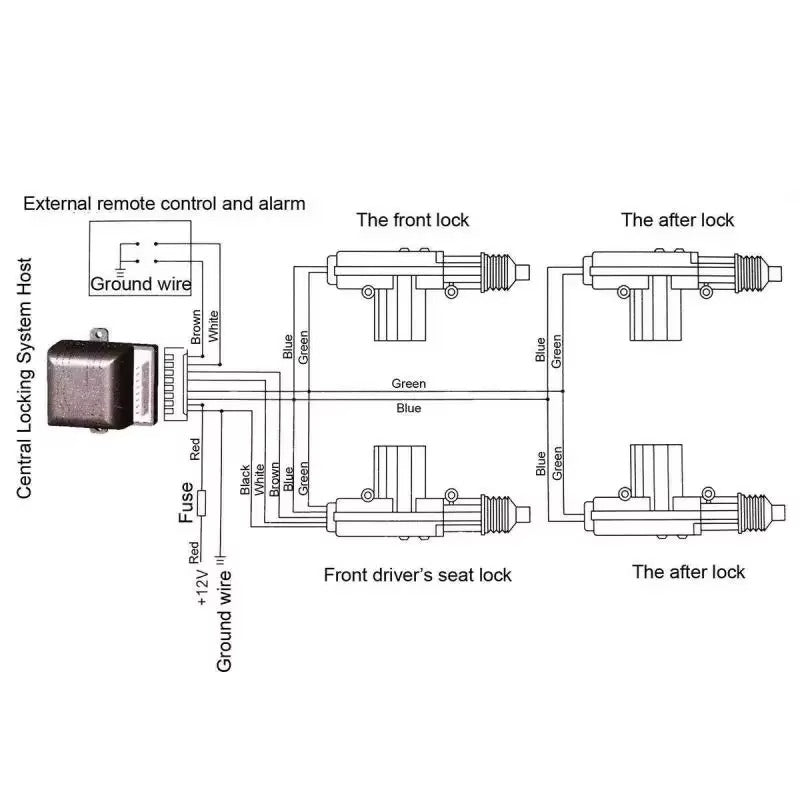 Kit Cierre Centralizado Universal 12V con Control Remoto – 4 Puertas + Apertura de Maletero
