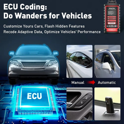 Escáner Automotriz KINGBOLEN Ediag Plus Diagnóstico OE, Bidireccional y Codificación ECU