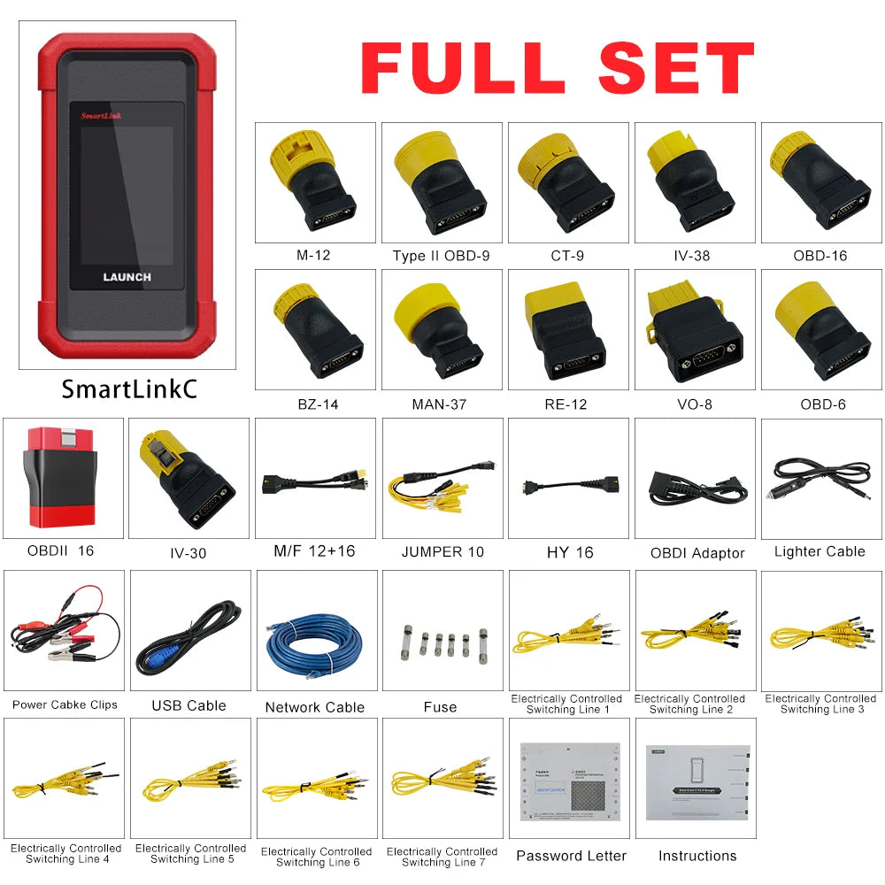 LAUNCH X431 SmartLink C 2.0 + Kit De Adaptadores OBD