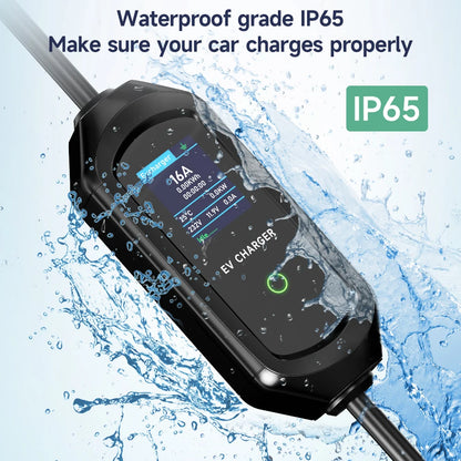 Cargador Portátil EV Tipo 2 AFEVV 7kW 32A con Control WiFi/Bluetooth