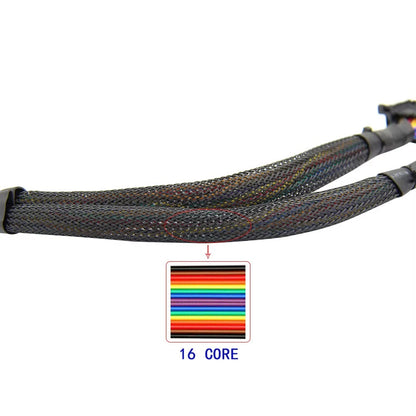 Cable OBD2 1 a 2 Divisor 16 Pines – Extensión Diagnóstico ELM327 VAG HUD
