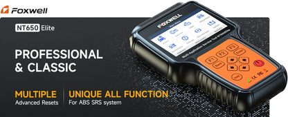 Escáner Automotriz Profesional con 26 Servicios de Mantenimiento-Foxwell NT650 Elite OBD2