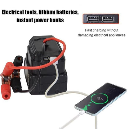 Convertidor de Batería de Litio Makita a Arrancador de Coche + USB – DIY
