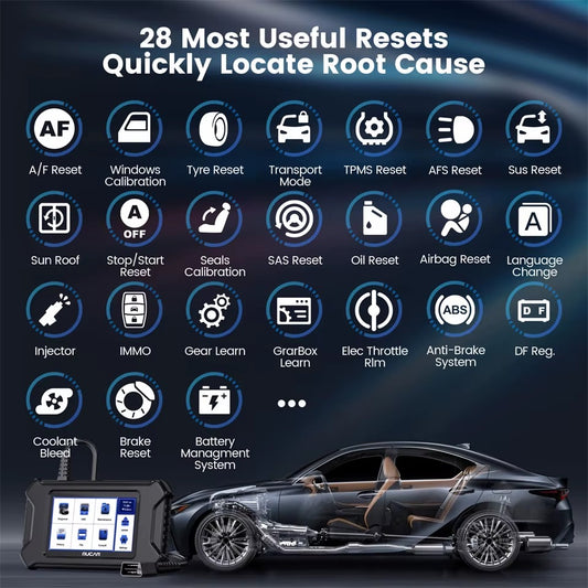 Escáner Automotriz MUCAR CS90 OBD2 – 28 Funciones Reset y Diagnóstico Completo